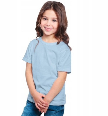 T-shirt KOSZULKA Dziecięca Błękitna 122 - 128 cm