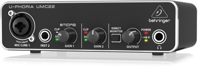 Behringer U-PHORIA UMC22 USB Audio Interfejs