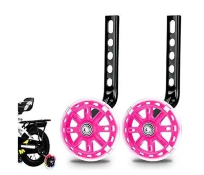 KÓŁKA BOCZNE PODPOROWE DO ROWERU DLA DZIECI RÓŻOWE 12-20 CALI