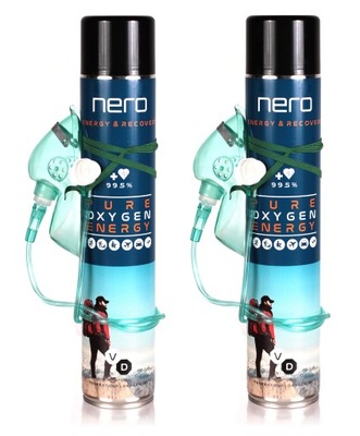 2× Tlen inhalacyjny w puszce 99,5% Nero Pure Oxygen Energy