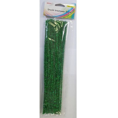 Druciki kreatywne dr17 zielony metaliczne 30cm (40) BREWIS