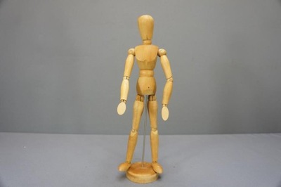 FIGURKA DREWNIANA CZŁOWIEKA RUCHOMA MODEL