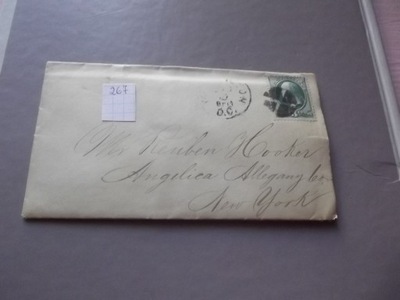USA - stare znaczki koperta + list 1875 r