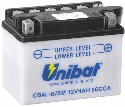 AKUMULIATORIUS UNIBAT CB4L-B 12N4-3B SKUTERIAI 2T 4T 