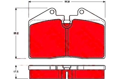 TRW КОЛОДКИ ТОРМОЗНЫЕ PORSCHE ПЕРЕД 911 928 944 83-