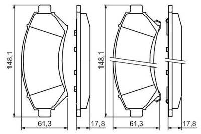 BOSCH 0 986 424 466 TRINKELĖS STABDŽIŲ 