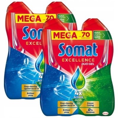 Zestaw 2x Somat Excellence Duo Żel Pogromca Tłuszczu 2x630ml