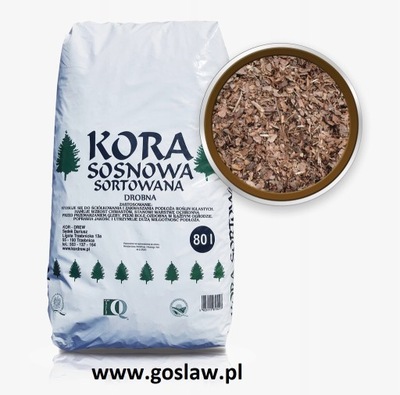 Kora Sosnowa Sortowana Drobna 10-20 mm 80L
