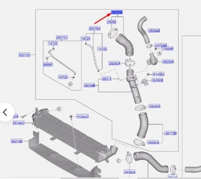 Wąż труба шланг повітря інтеркулер kia xceed pro hyundai i30 1.4t g4ld фото №1