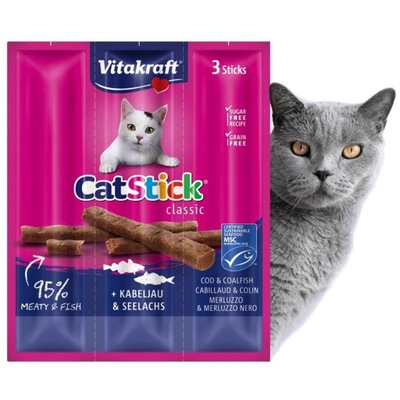 Przysmaki dla kota VITAKRAFT Cat Stick DORSZ Smakołyki dla kotów 3x6g