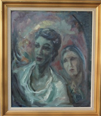 Christian Karup (1911-?) Portret Dwóch Kobiet