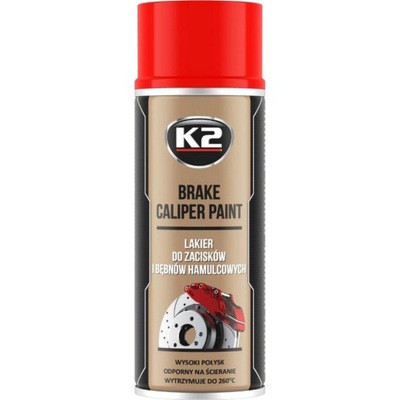 LAKIER DO ZACISKÓW КРАСНЫЙ K2 BRAKE 260°C SPRAY