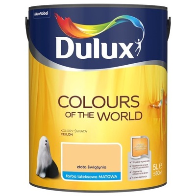 Dulux Kolory Świata Farba Złota Świątynia Mat 5L