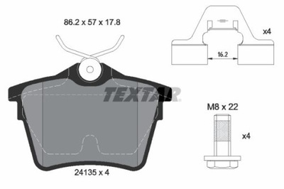 TEXTAR 2413501 ZAPATAS DE FRENADO  