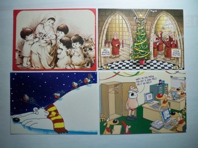 Pocztówka świąteczna... - 4 pocztówki.