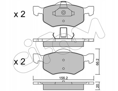 ZAPATAS DE FRENADO FORD MAVERICK 01-07 PARTE DELANTERA  