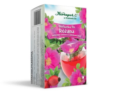 Herbata różana z owocami i płatkami róży 20sasz