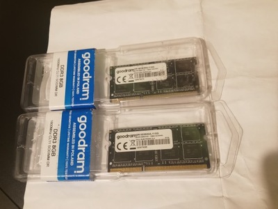 2 X DDR3 Goodram GR1600S364L11/8G 8 GB