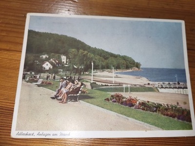 STARA PRZEDWOJENNA kolorowa POCZTÓWKA GDYNIA ORŁOWO Adlerhorst