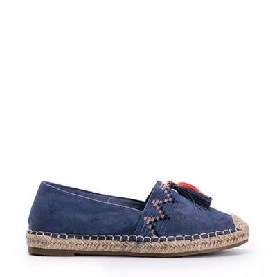 Niebieskie espadryle z frędzelkami LX3R11-18 37