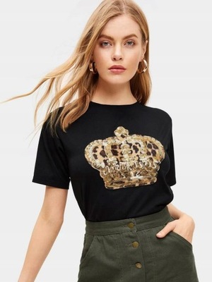 SHEIN GŁADKI T-SHIRT Z NADRUKIEM XXL