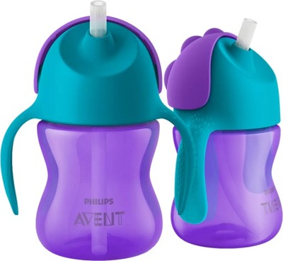 AVENT KUBEK NIEKAPEK ZE SŁOMKĄ GIĘTĄ BIDON 200ml 9m+