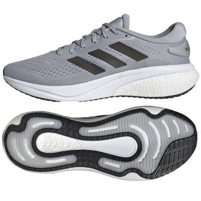 Szare Tkanina Buty Sport Treningowe Adidas r.46