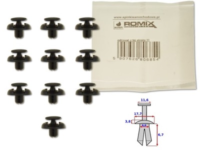 Toyota rav4 ii 00-05 клипса клипса штифт подкрылок фото №1