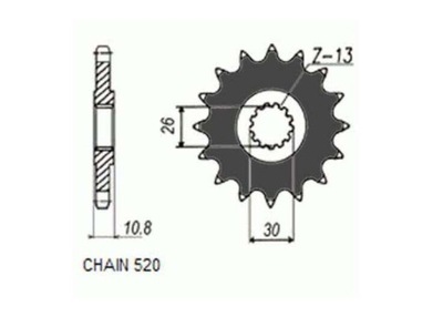 SUNSTAR PINION GEAR PROPULSION FRONT 395-16  