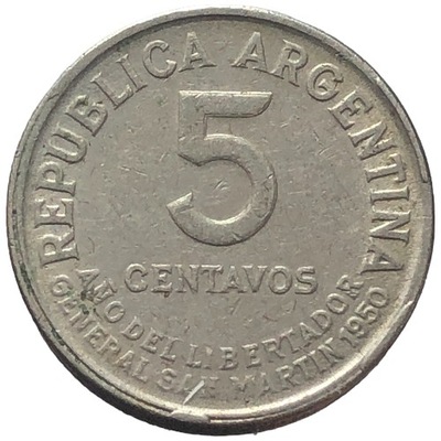 82552. Argentyna - 5 centavo - 1950r.