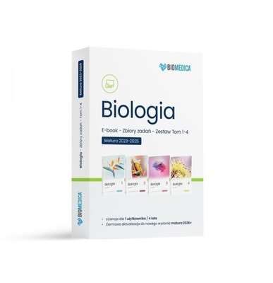 EBOOK BIOLOGIA ZBIÓR ZADAŃ MATURA 2024-2025 T.1-4