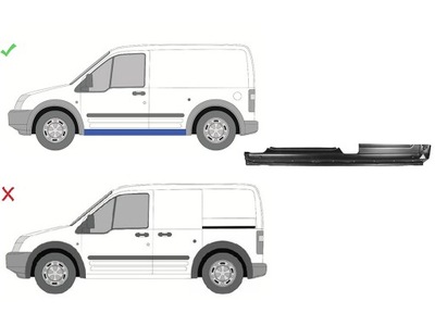 Ford transit tourneo connect 2002-2013 поріг ремкомплект ліва фото №1