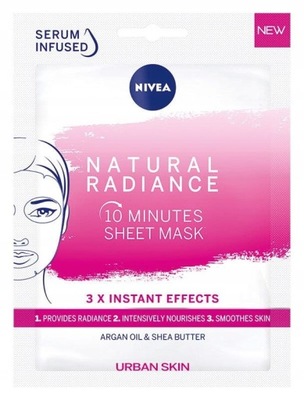 NIVEA 1SZT URBAN SKIN MASKA 10-MIN.-NAT.RADIANCE