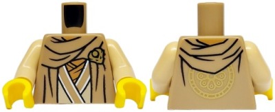 Lego Nowy Tors Dark Tan Torso Robe Ninjago njo883 Wu Sensei 973pb5611c01