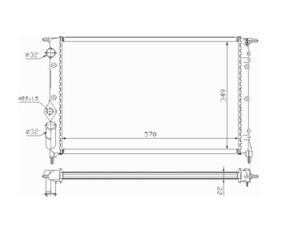 Радиатор к renault 19 1992-1995 7700816323 фото №1