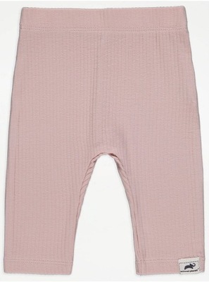 GEORGE legginsy prążkowane dusty pink 56