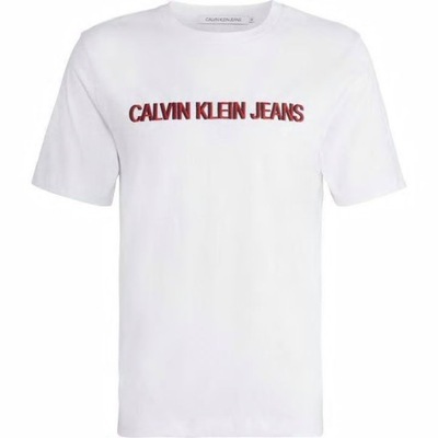 Calvin Klein Jeans koszulka męska biała r. XXL
