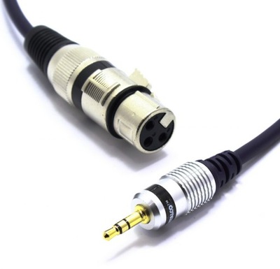 KABEL MIKROFONOWY JACK 3,5MM XLR ŻEŃSKI MK21 1,5M