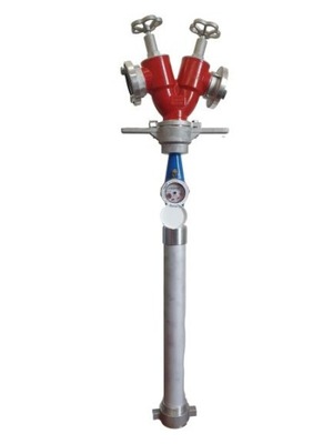 Stojak hydrantowy DN80 2X75 (B/BB) z wodomierzem