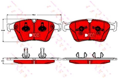 TRW ZAPATAS DE FRENADO MERCEDES PARTE DELANTERA W164 W251 6,2  