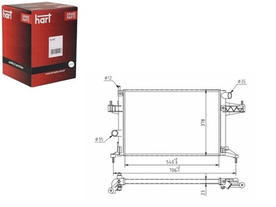 РАДИАТОР CORSA C 1.4 16V 00- HART