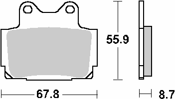 SBS TRINKELĖS STABDŽIŲ KH104 STREET CERAMIC SPALVA JUODAS 