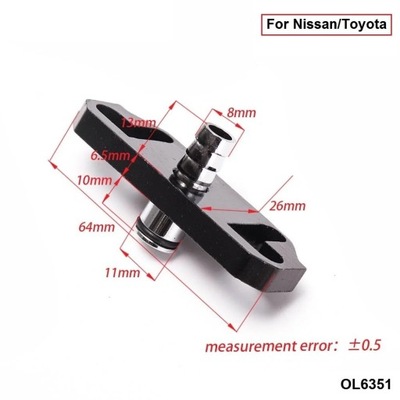 1PC BLACK TURBO FUEL RAIL DELIVERY REGULADOR ADAPTADOR FIT PARA HONDA /~11347  