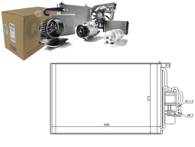 Конденсатор кондиціонера chevrolet corsa opel combo фото №1