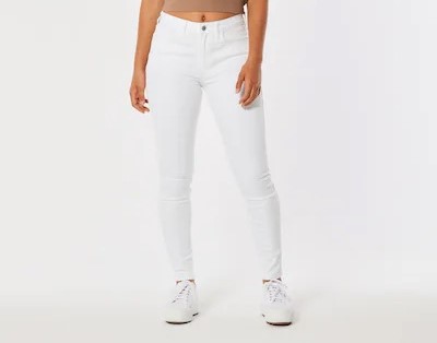 Spodnie jeansy damskie HOLLISTER białe W31 L29