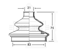 Накладка шарнір комплект  audi - outer bcb2333 фото №1