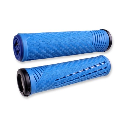 CHWYTY ROWEROWE ODI GRIPS CF LOCK-ON BMX NIEBIESKIE BLUE AŻUROWE 135mm