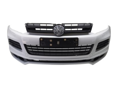 Бампер передний vw touareg 2 7p r-line lc9a 4xpdc омыватель 7p6807221b фото №1