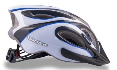 Kask rowerowy MTB AUTHOR SKIFF biało-czarno-niebieski 58-62