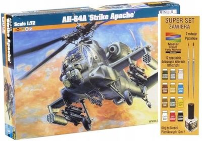 SAMOLOT DO SKLEJANIA AH-64A APACHE + FARBY + KLEJ